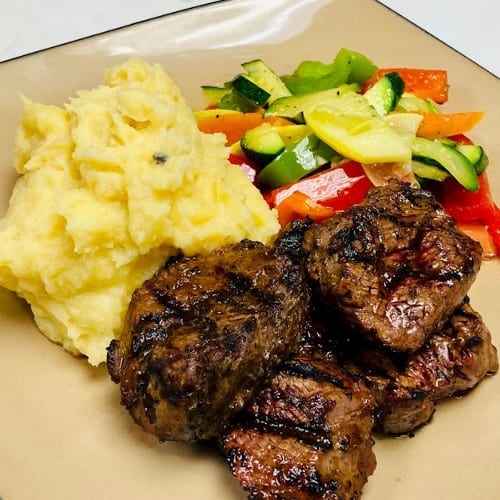 Steak Tips Dinner.