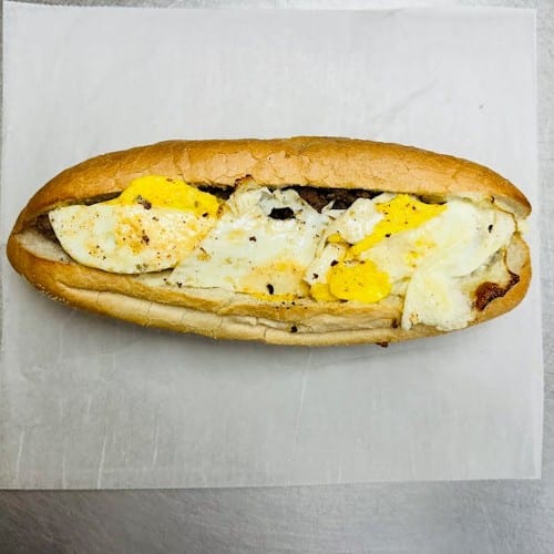 Steak, Egg & Cheese Sub.
