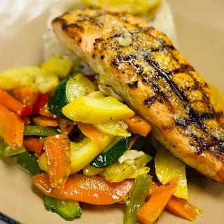 Lemon Garlic Salmon Dinner