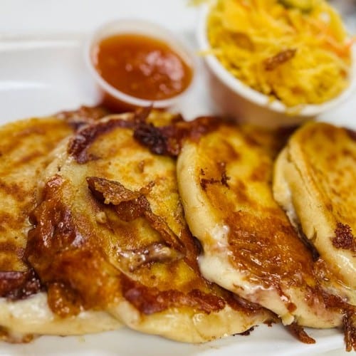 3 Pupusas with Curtido & Can of Soda Combo.