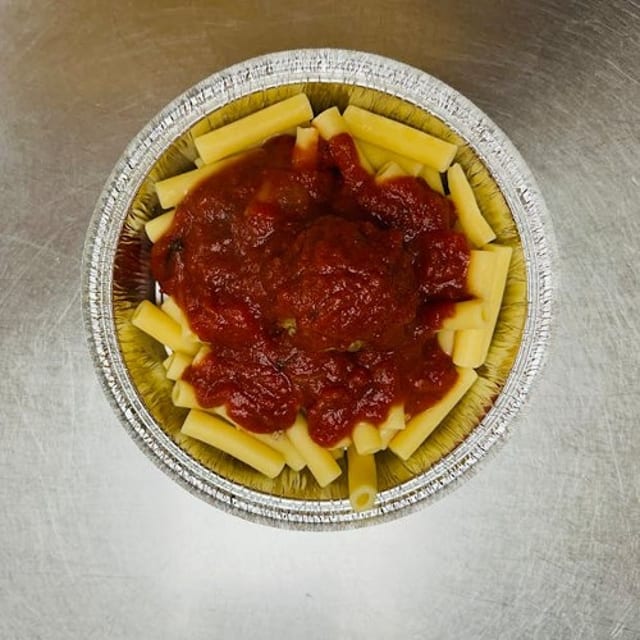 Kid's Ziti, Meatball & Marinara.